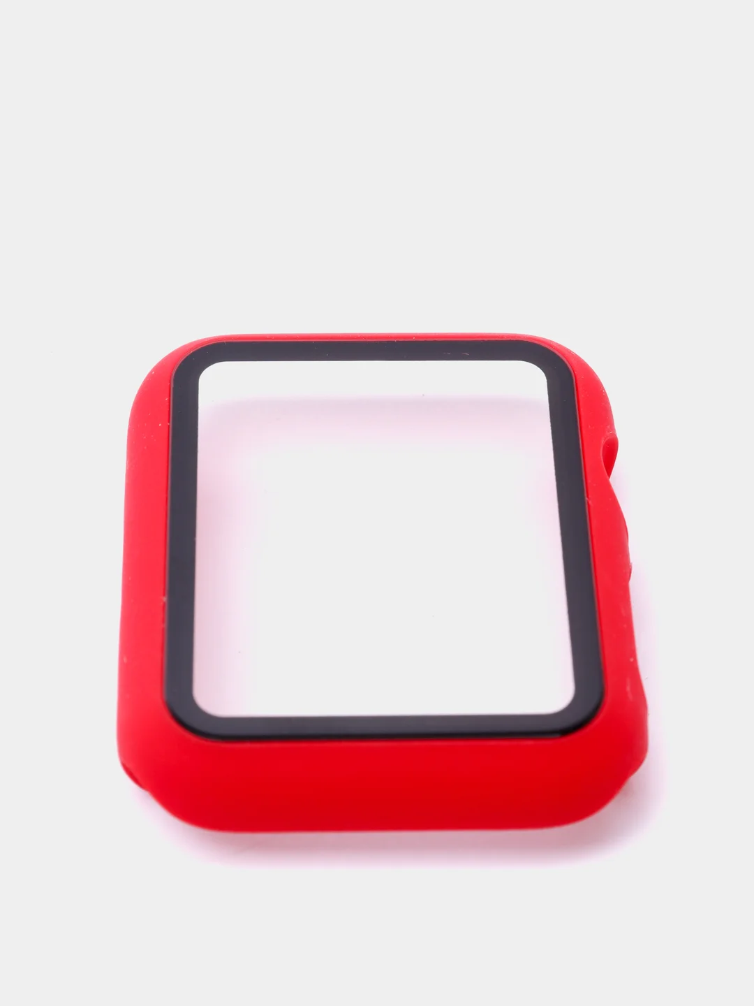 Красный бампер с защитным стеклом для Apple Watch 38/40/41/42/44/45/49