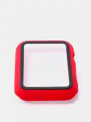 Красный бампер с защитным стеклом для Apple Watch 38/40/41/42/44/45/49