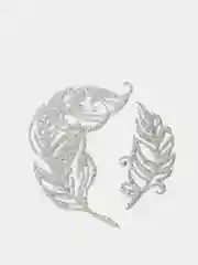 Серебряный перья декоративные из фоамирана