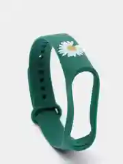 Зеленый ремешки с рисунком для Xiaomi Mi Band 3 и 4
