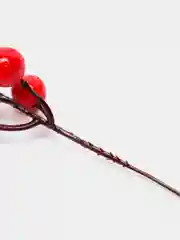 Елочное украшение ветка ягоды набор 5 штук