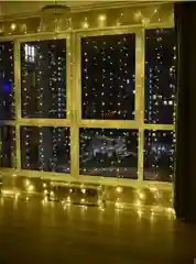 Желтый светодиодная гирлянда штора