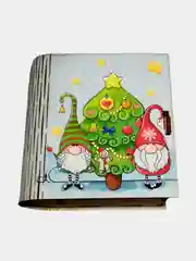 Шкатулка-книжка из дерева "Гномы" с пожеланием, шкатулка для украшений и различных мелочей