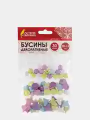 Бусины для творчества "Микс №2", 10-15 мм, 30 грамм, 6 цветов, пастель