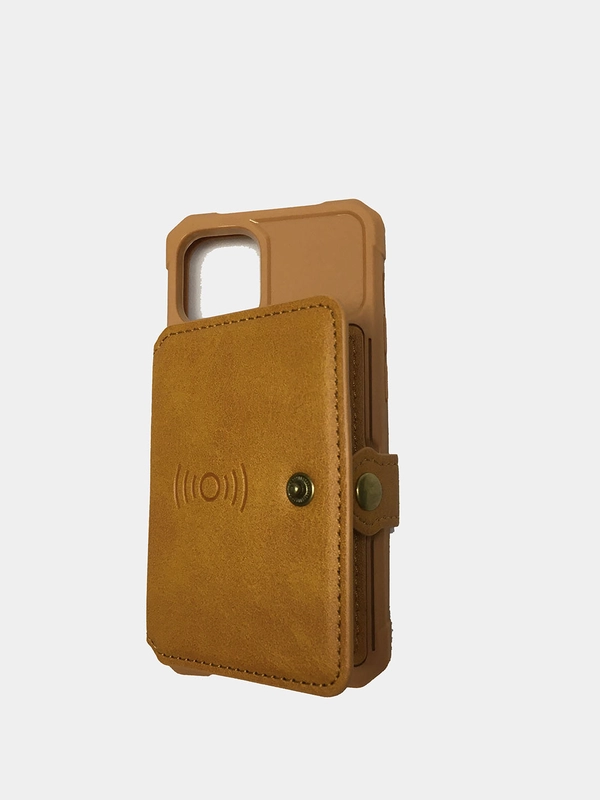 Чехол для iPhone с кардхолдером, с карманом, с отделением для карт, экокожа