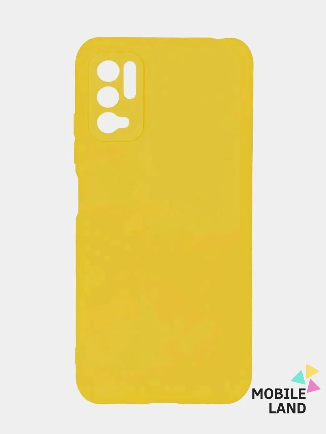 Желтый чехол силиконовый Xiaomi Redmi Note 10T / POCO M3 Pro, матовый, цветной