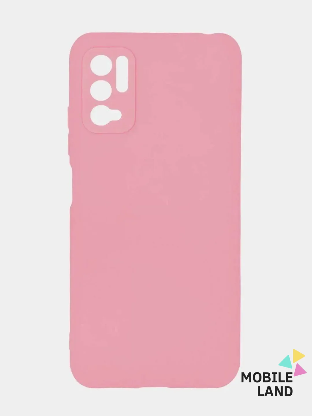 Розовый чехол силиконовый Xiaomi Redmi Note 10T / POCO M3 Pro, матовый, цветной