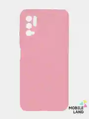 Розовый чехол силиконовый Xiaomi Redmi Note 10T / POCO M3 Pro, матовый, цветной