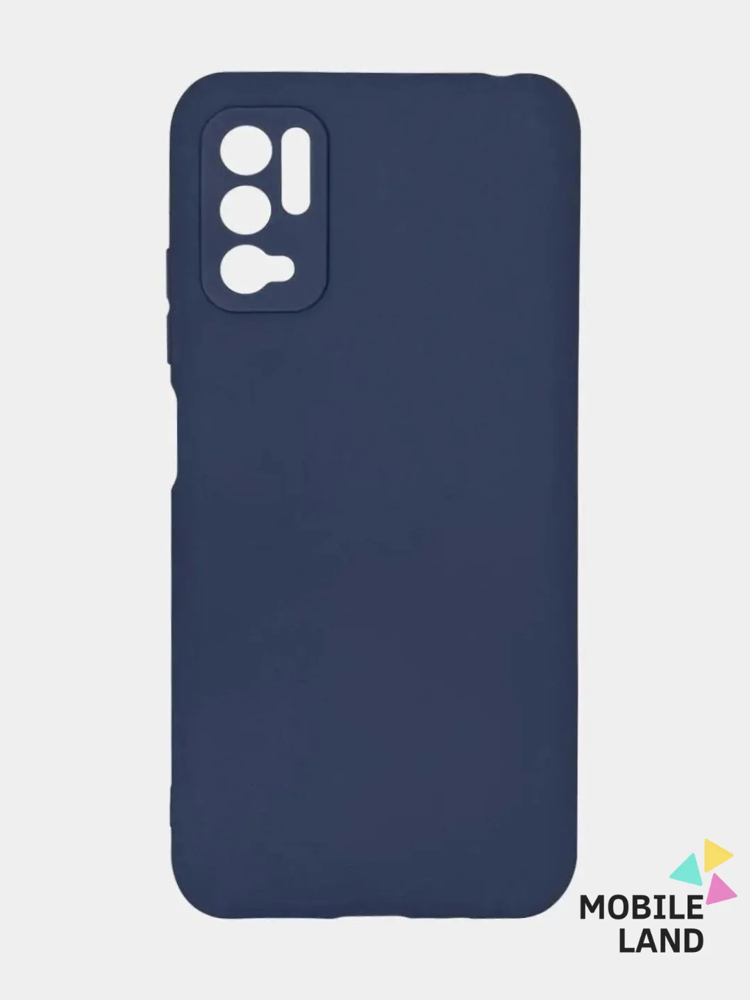 Темно-синий чехол силиконовый Xiaomi Redmi Note 10T / POCO M3 Pro, матовый, цветной