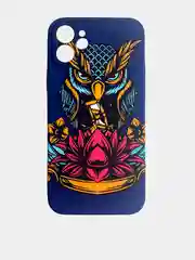 Темно-синий светящийся чехол-накладка LUXO для iPhone 12 с флуоресцентным рисунком KAWS