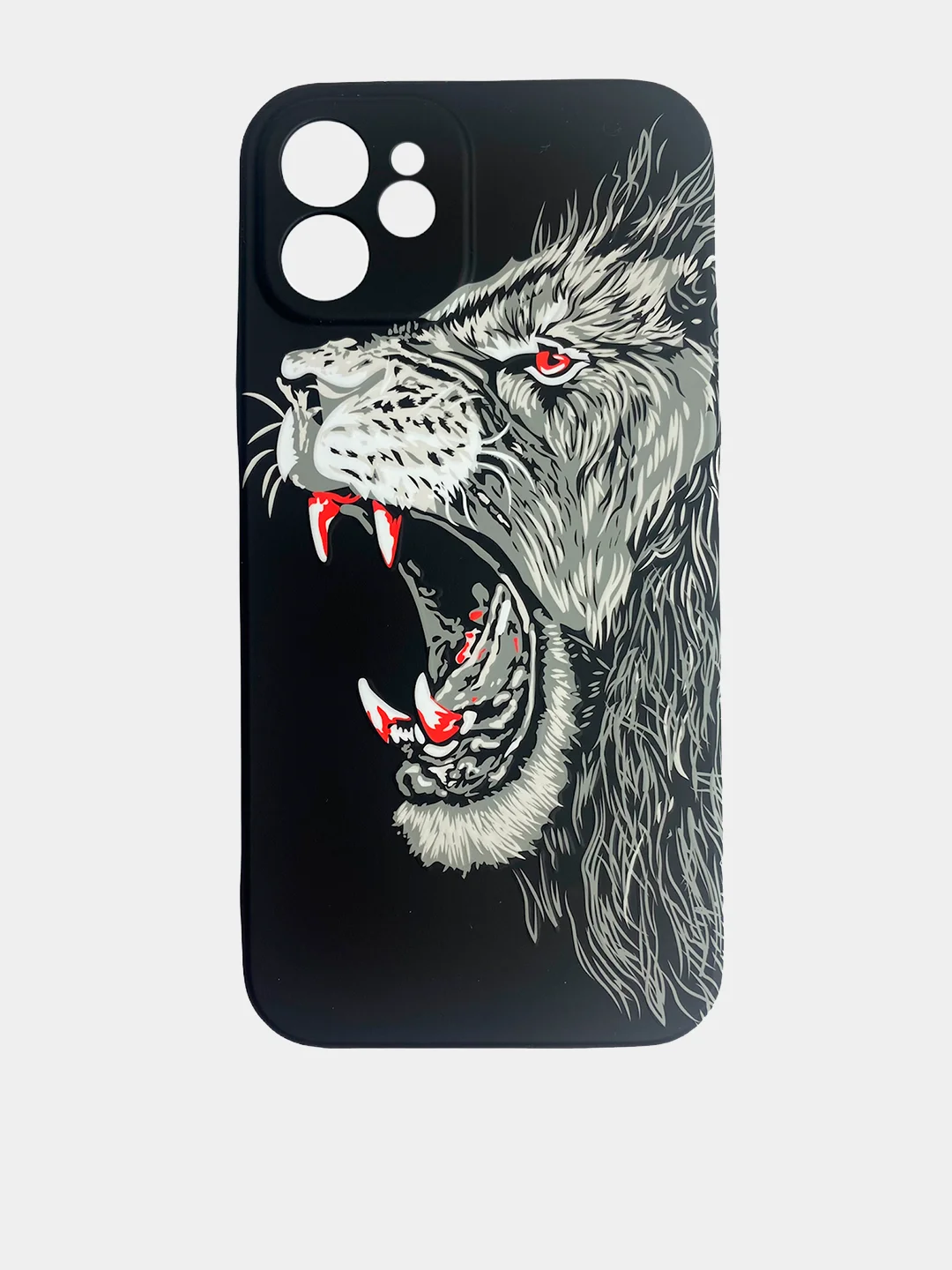 Серый светящийся чехол-накладка LUXO для iPhone 12 с флуоресцентным рисунком KAWS