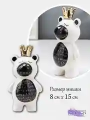 Золотой статуэтка подарочная шкатулка держатель для колец хранение украшений. Фигурка. зайка мишка