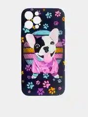 Розовый светящийся чехол-накладка LUXO для iPhone 12 PRO с флуоресцентным рисунком KAWS