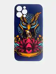 Темно-синий светящийся чехол-накладка LUXO для iPhone 12 PRO с флуоресцентным рисунком KAWS