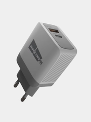 Блок питания 3.0A USB+USB-C, PD 20W быстрая зарядка для Apple/Android More Choice NC71S