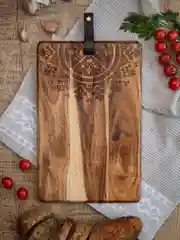 Доска сервировочная DeNASTIA, прямоугольная с узором , 21х33х1,5см