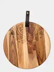Доска сервировочная DeNASTIA, круглая с узором, D26см