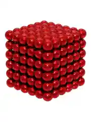 Головоломка магнитная Magnetic Cube, красный, 216 шариков, 5 мм