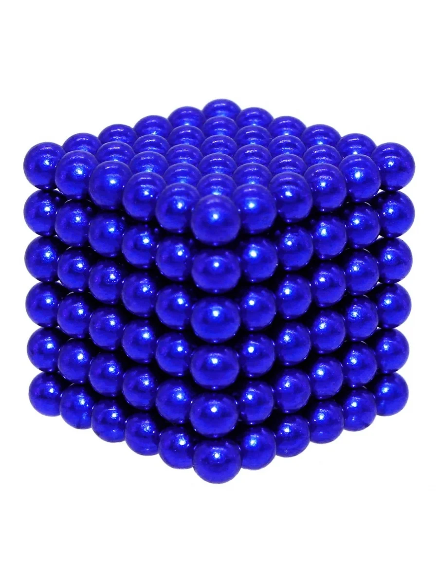 Головоломка магнитная Magnetic Cube, синий, 216 шариков, 5 мм