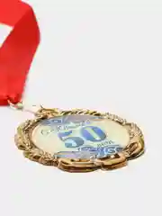 Медаль юбилейная с лентой "50 лет. Синяя", d 70 мм