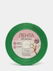 Лента атласная, 6 мм х 23 +- 1 м, цвет зелёный №19