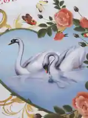 Рушник "Лебеди", габардин, голубой