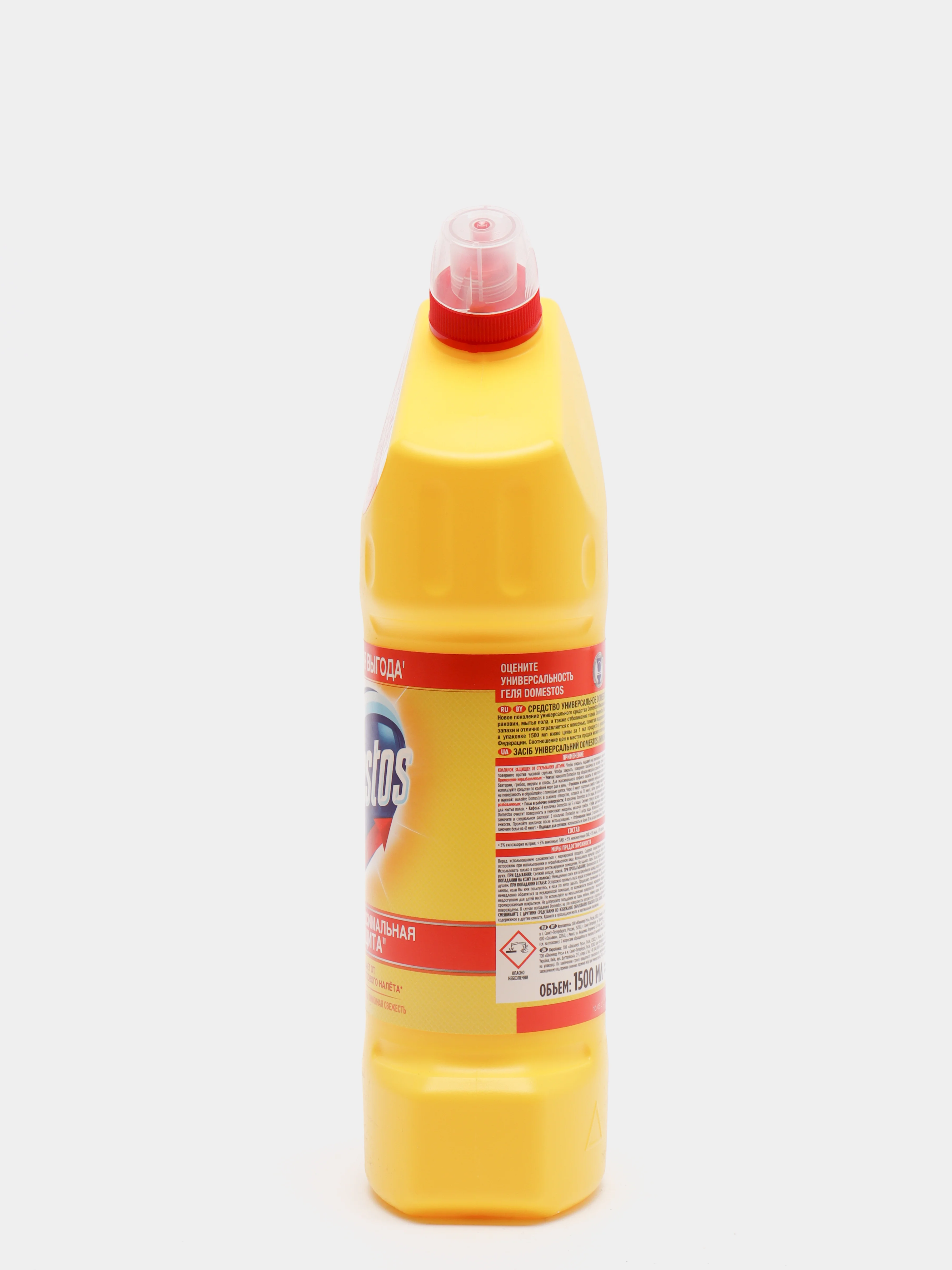 Универсальное чистящее cредство Domestos, "Лимонная свежесть", гель, 1500 мл