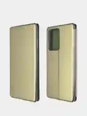 Золотой чехол-книжка для Samsung S20 Ultra Эс 20 Ультра, Золотой цвет с карманом для карт
