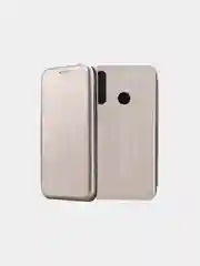 Серый чехол-книжка для Samsung A8S серый цвет с карманом для карт