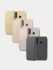 Чехол-книжка для Samsung A8S серый цвет с карманом для карт