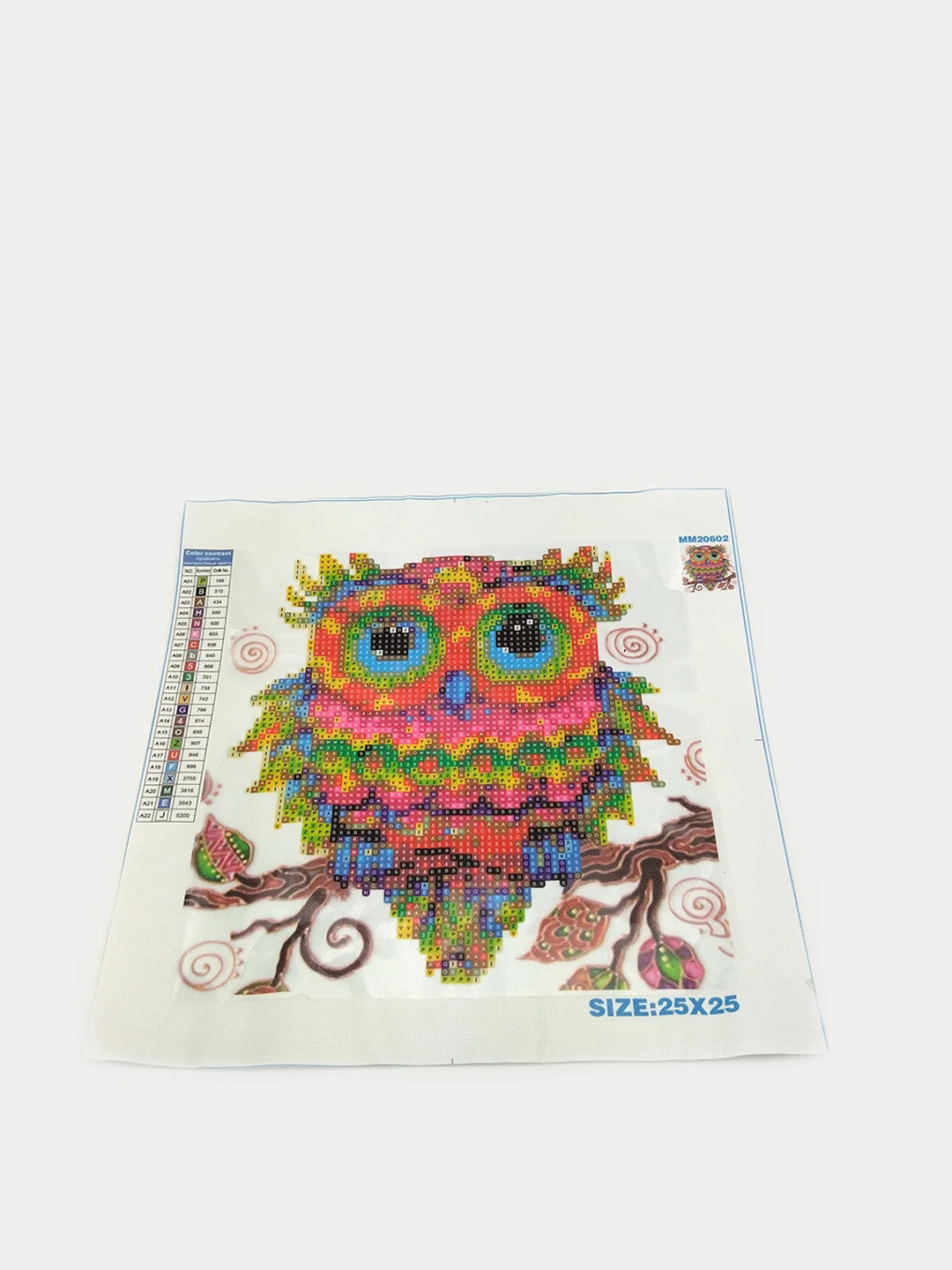 Лавандовый алмазная мозаика без подрамника, 25*25см