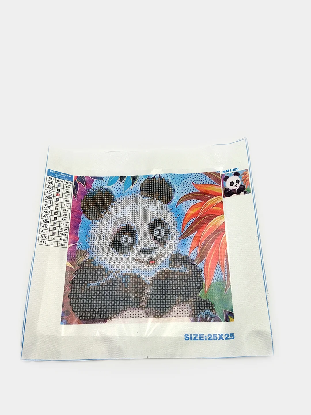 Оранжевый алмазная мозаика без подрамника, 25*25см