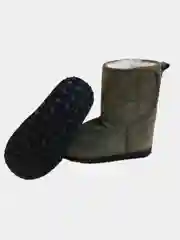 Хаки угги детские/меховые сапожки/сапожки детские на липучке
