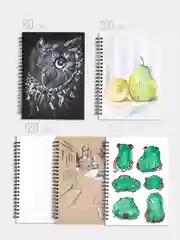 Скетчбук-блокнот "Совы кофеманы" А5 с бумагой на выбор 25-40л, для маркеров, акварели