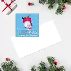 Открытка-мини "Веселого Нового Года!", 7 х 7см