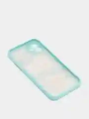 Небесно-голубой чехол для айфон (iPhone) 11 / 12 / 13 Pro Max про макс пластиковый с принтом