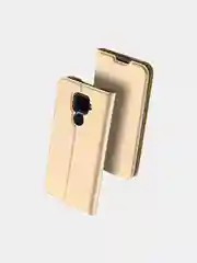 Золотой чехол-книжка для HUAWEI Mate 30 Lite Золотой и Черный цвета с карманом для карт