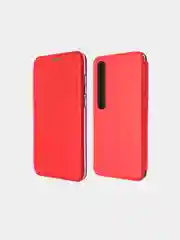 Чехол-книжка для Xiaomi Mi 10 Pro Сяоми МИ 10 Про красный цвет и отдел для карт и денег