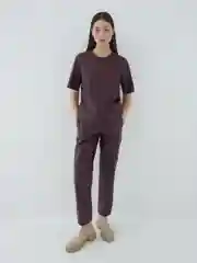 Блузка женская Zarina из экокожи с короткими рукавами