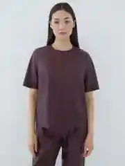 Блузка женская Zarina из экокожи с короткими рукавами