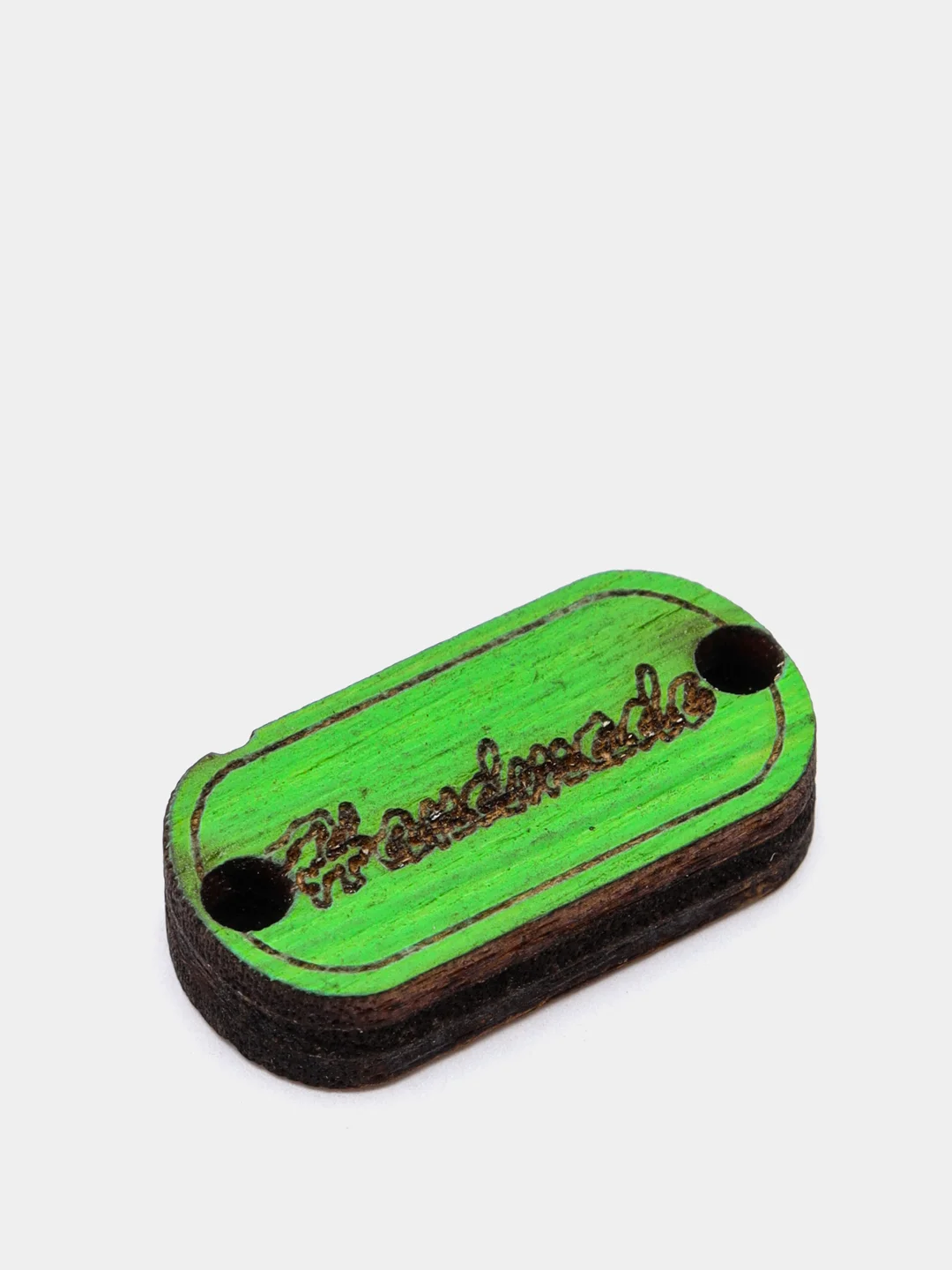 Зеленый бирка Handmade, 2 х 1 см