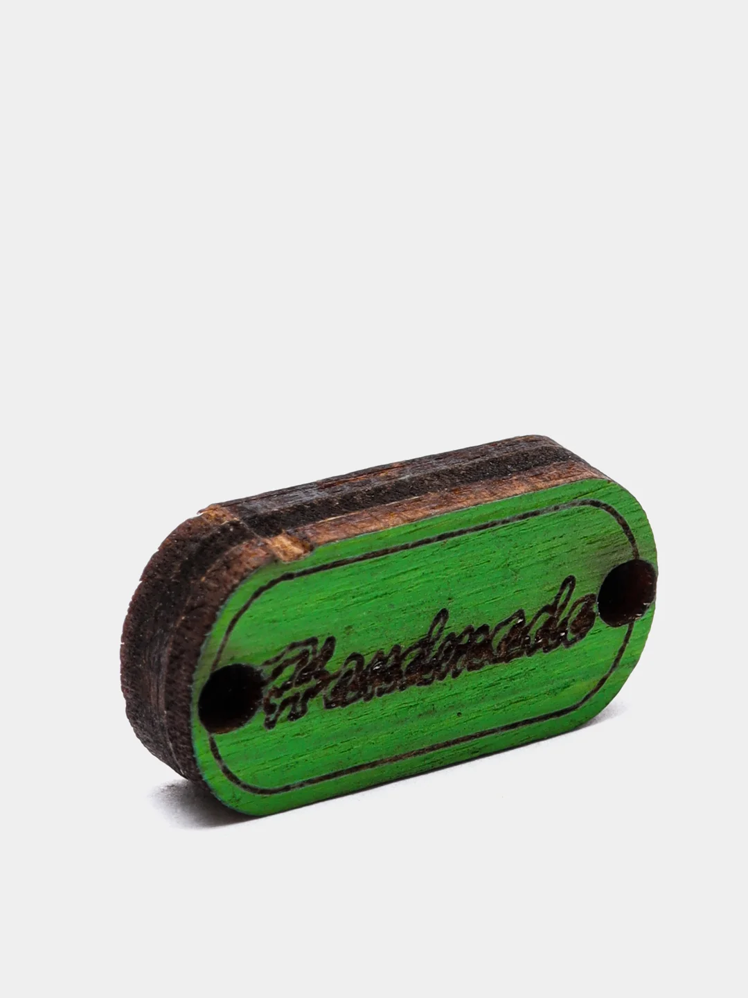 Зеленый бирка Handmade, 2 х 1 см