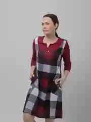 Багровый платье трикотажное "Двойка"