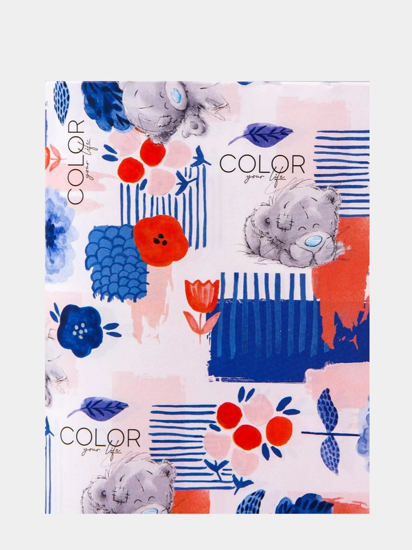 Бумага упаковочная подарочная глянцевая "Color", размер 50 x 70 см