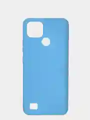 Голубой чехол Realme C21 / Реалми С21 цветной, матовый, силиконовый