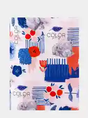 Синий бумага упаковочная подарочная глянцевая "Color", размер 50 x 70 см