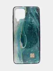 Чехол для Samsung M32 Мрамор Бирюзовый