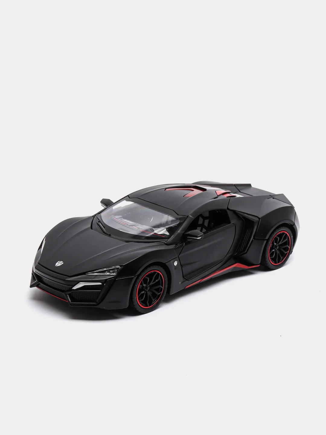 Черный металлическая машинка Die Cast 1:24 Lykans Hypersport CZ32A, инерционная