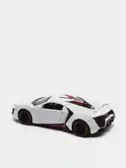 Черный металлическая машинка Die Cast 1:24 Lykans Hypersport CZ32A, инерционная