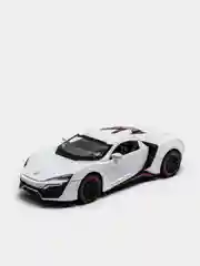 Белый металлическая машинка Die Cast 1:24 Lykans Hypersport CZ32A, инерционная